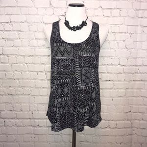 H&M Racerback Tank with Black and White Design